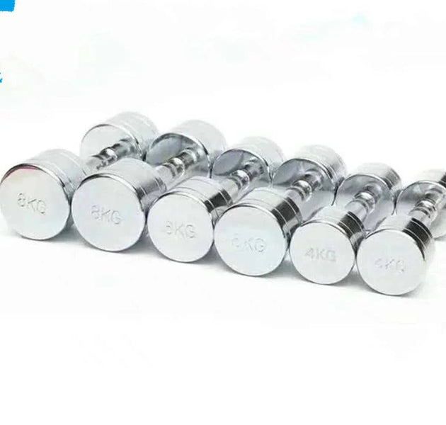Pure Steel Electroplated Fitness Dumbbells - FlexFlick